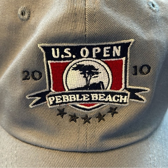 US Open Golf Hat Cap 2010 Pebble Beach 110th USGA Member Adjustable Gray - Picture 1 of 8